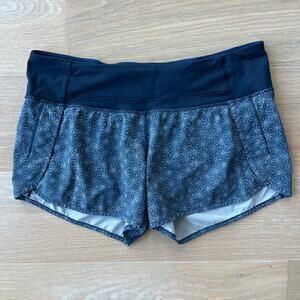 Lululemon Run Time Shorts Inkwell Sashiko Star sz 8